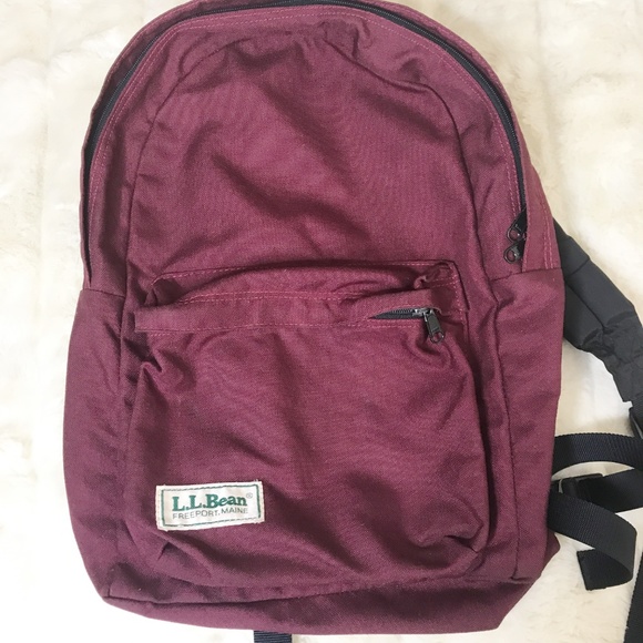 L.L. Bean Handbags - Vintage LL Bean Maroon Standard Backpack